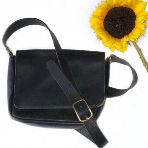 Vintage Coach Black Leather Crossbody